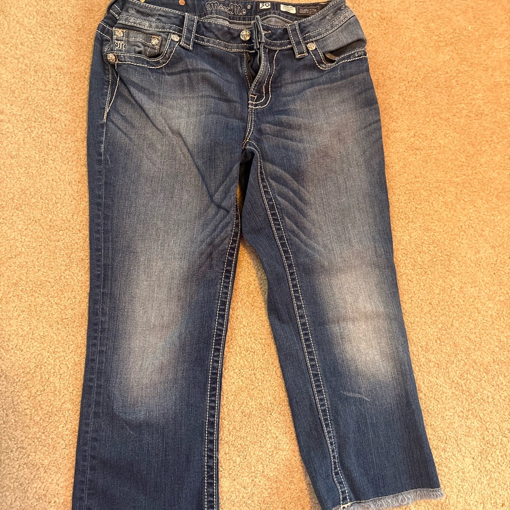 Miss Me Medium Blue Cropped Jeans